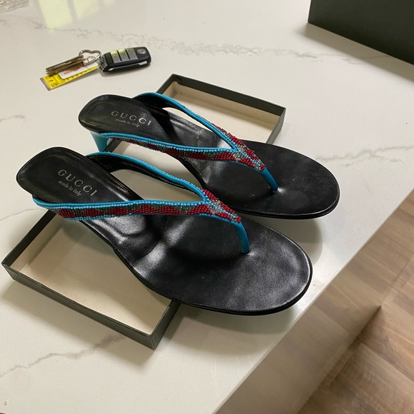 Gucci Glitter Thong Sandals- Vintage Tom Ford Collection - Picture 2 of 5